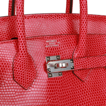 Hermes Birkin 25 Rose Extreme Lizard Palladium Hardware