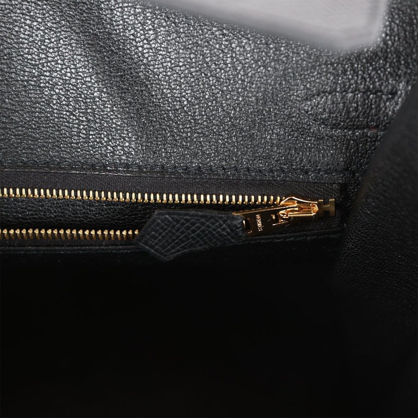 Hermes Birkin Sellier 25 Black Epsom Gold Hardware