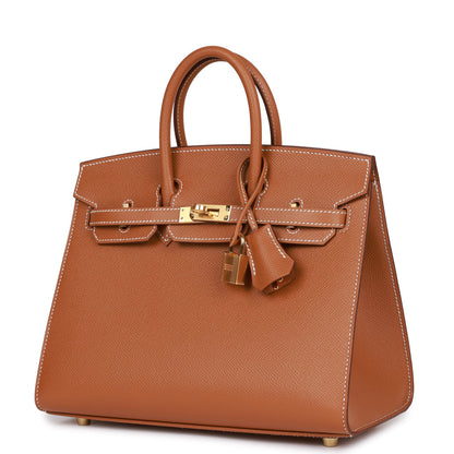 Hermes Birkin Sellier 25 Gold Epsom Gold Hardware