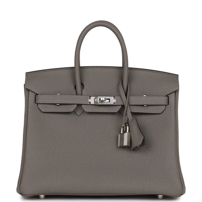 Hermes Birkin 25 Gris Meyer Togo Palladium Hardware