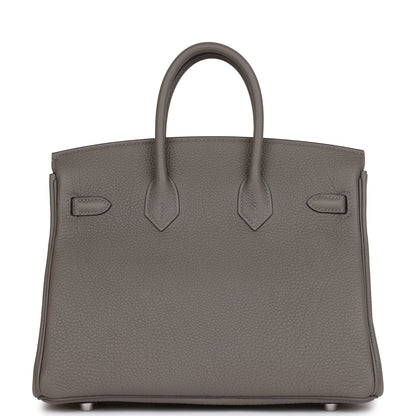 Hermes Birkin 25 Gris Meyer Togo Palladium Hardware