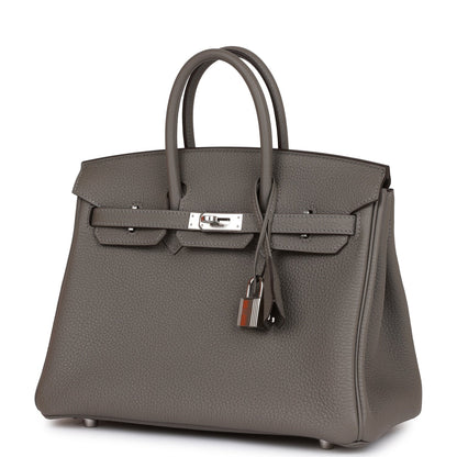 Hermes Birkin 25 Gris Meyer Togo Palladium Hardware