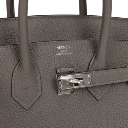 Hermes Birkin 25 Gris Meyer Togo Palladium Hardware