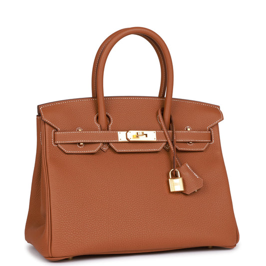 Hermes Birkin 30 Gold Togo Gold Hardware