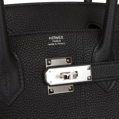 Hermes Birkin 30 Black Togo Palladium Hardware