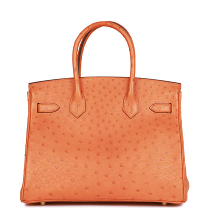 Hermes Birkin 30 Abricot Ostrich Gold Hardware