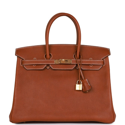 Hermes Birkin 35 Barenia Faubourg Gold Hardware