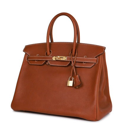 Hermes Birkin 35 Barenia Faubourg Gold Hardware