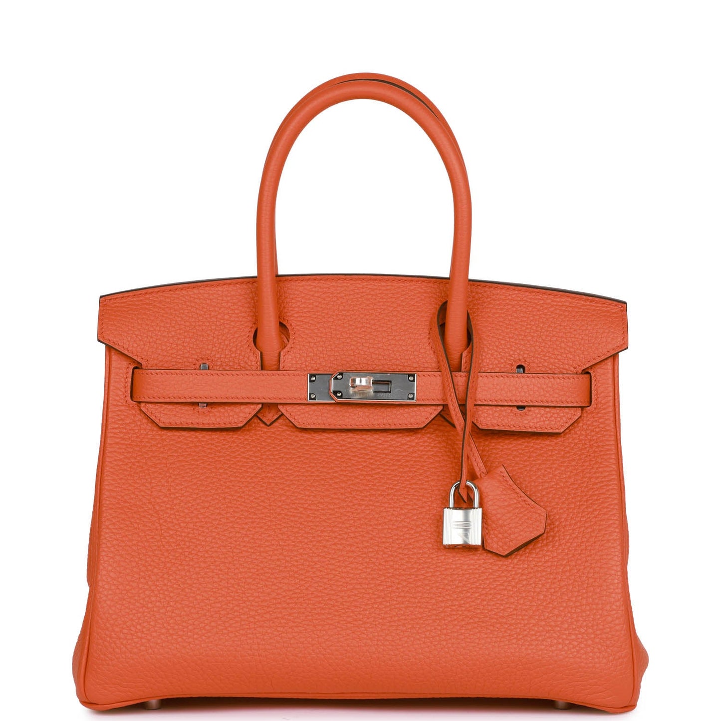 Hermes Birkin 30 Orange Poppy Clemence Palladium Hardware