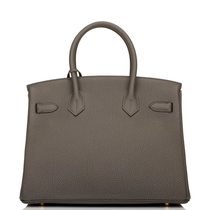 Hermes Birkin 30 Etain Togo Gold Hardware