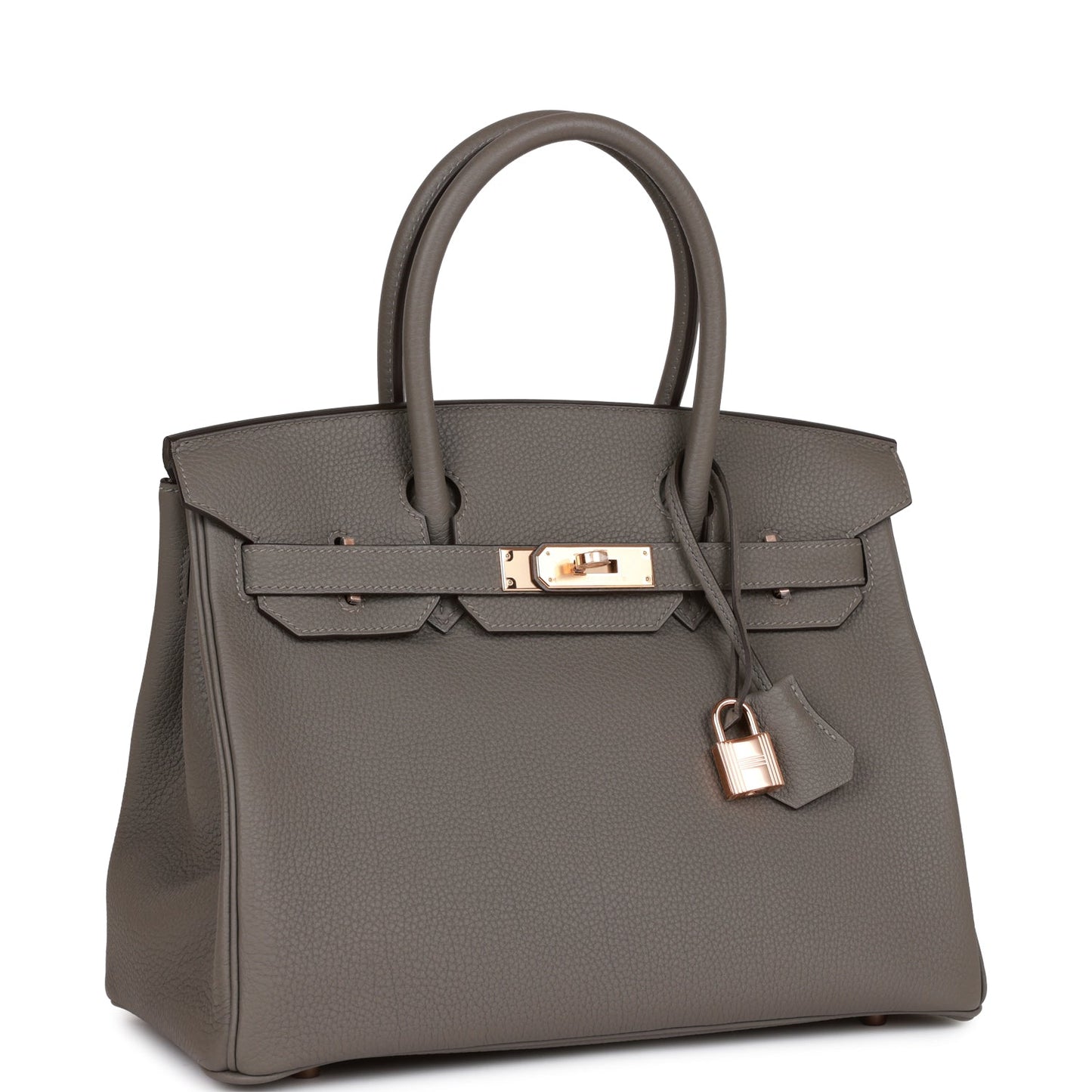 Hermes Birkin 30 Gris Meyer Togo Rose Gold Hardware