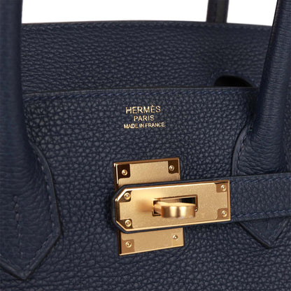 Hermes Birkin 30 Bleu Nuit Togo Gold Hardware