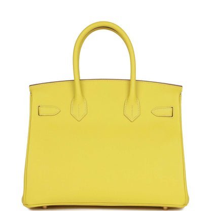 Hermes Birkin 30 Lime Epsom Gold Hardware