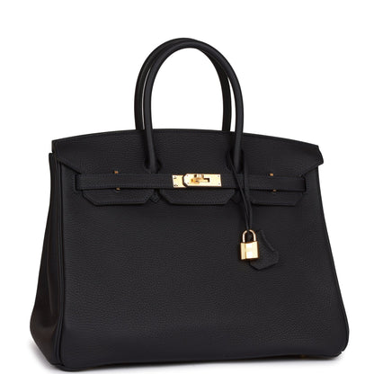 Hermes Birkin 35 Caban Clemence Gold Hardware