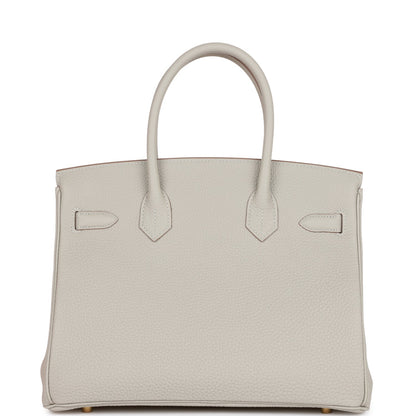 Hermes Birkin 30 Gris Perle Togo Gold Hardware