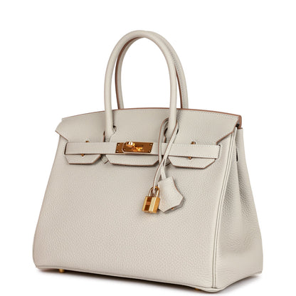 Hermes Birkin 30 Gris Perle Togo Gold Hardware