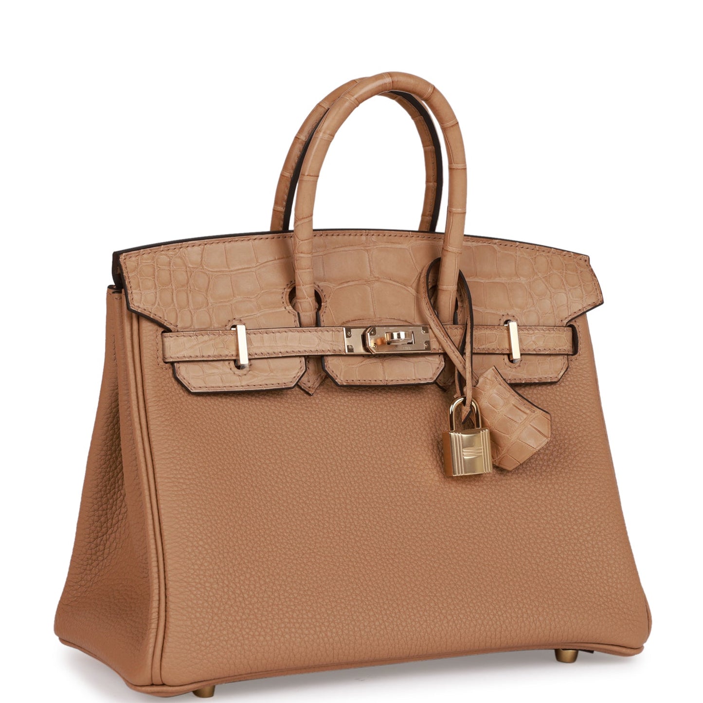 Hermes Birkin 25 Chai Matte Alligator and Togo Touch Permabrass Hardware Deposit 2