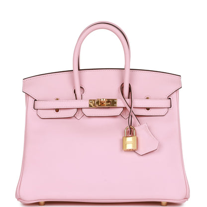 Hermes Birkin 25 Rose Sakura Swift Gold Hardware