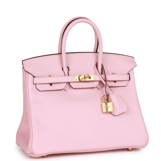 Hermes Birkin 25 Rose Sakura Swift Gold Hardware