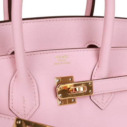 Hermes Birkin 25 Rose Sakura Swift Gold Hardware