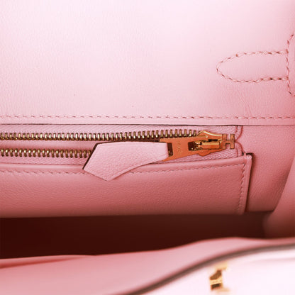 Hermes Birkin 25 Rose Sakura Swift Gold Hardware