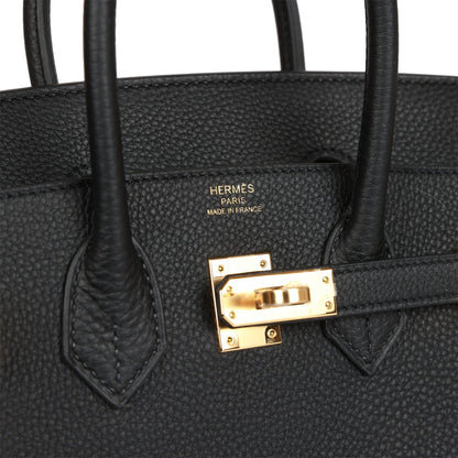 Hermes Birkin 25 Black Togo Gold Hardware