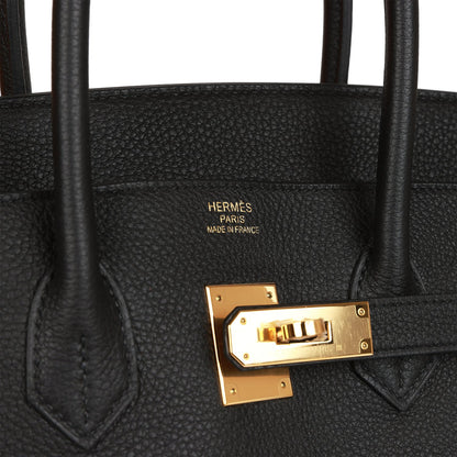 Hermes Birkin 35 Black Togo Gold Hardware