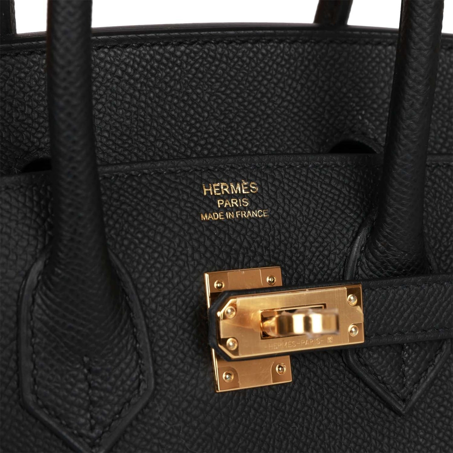 Hermes Birkin Sellier 25 Black Epsom Gold Hardware