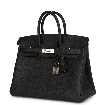 Hermes Birkin 25 Black Togo Palladium Hardware