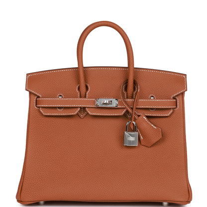 Hermes Birkin 25 Gold Togo Palladium Hardware