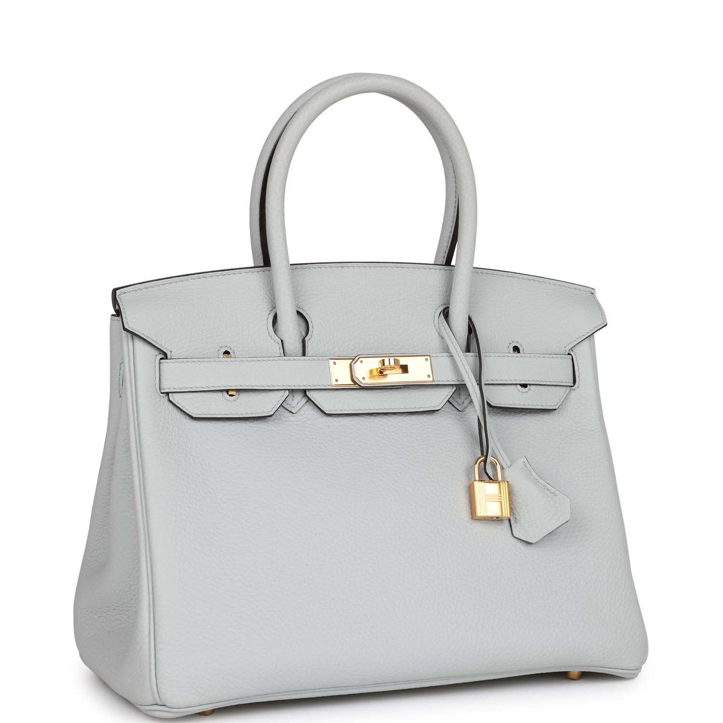 Hermes Birkin 30 Bleu Pale Clemence Gold Hardware