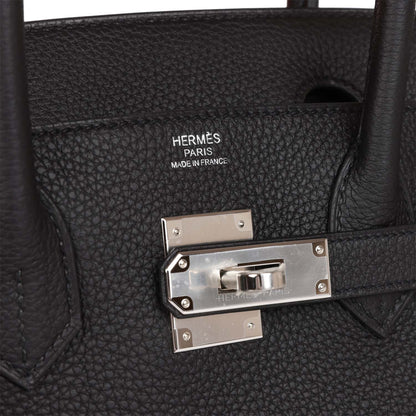 Hermes Birkin 30 Black Togo Palladium Hardware