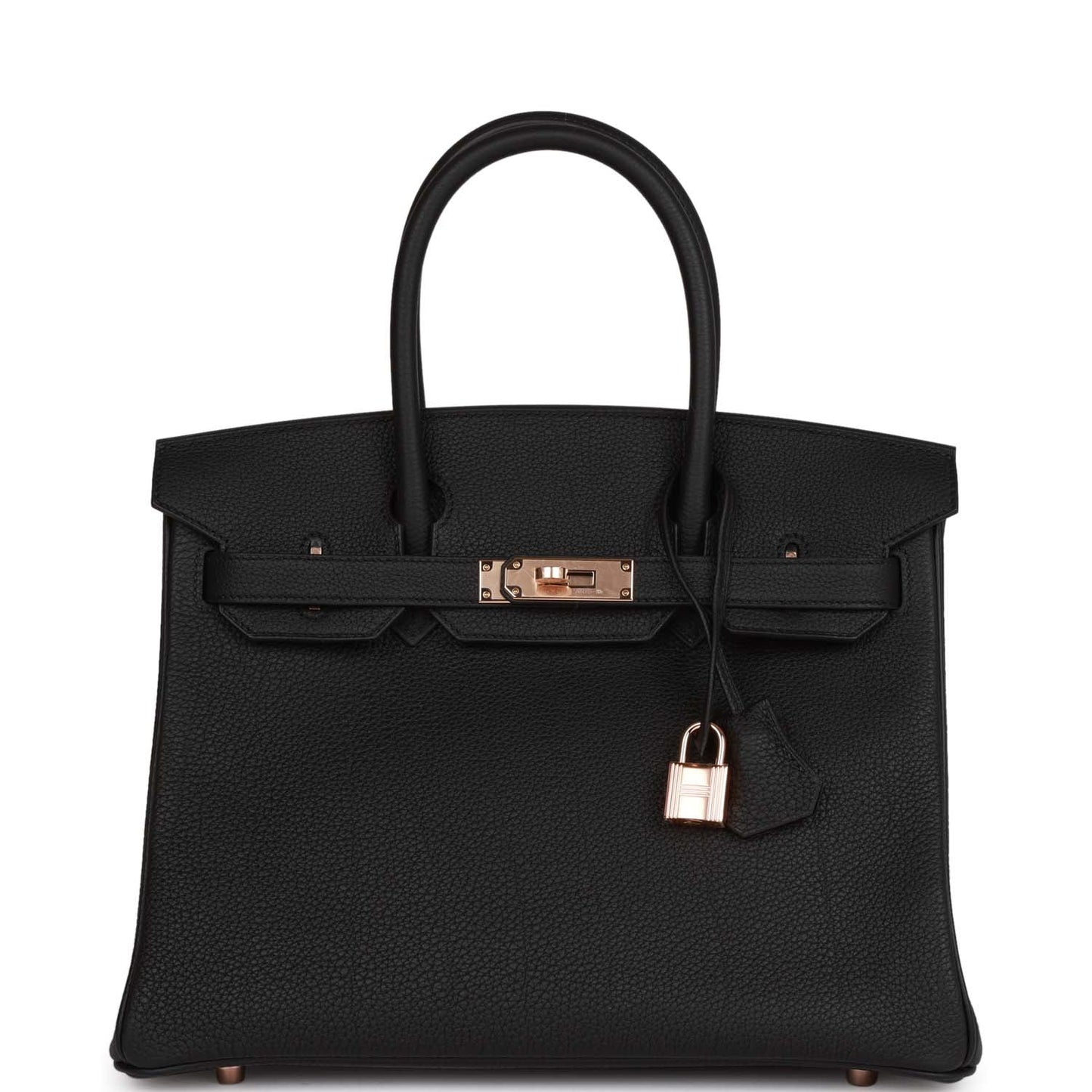 Hermes Birkin 30 Black Togo Rose Gold Hardware