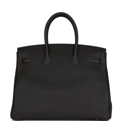 Hermes Birkin 35 Black Togo Gold Hardware