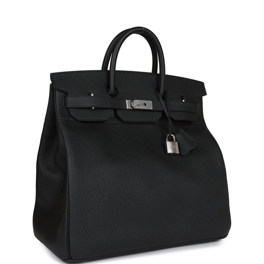 Hermes HAC Birkin 40 Black Togo Palladium Hardware