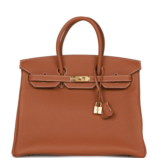 Hermes Birkin 35 Gold Togo Gold Hardware