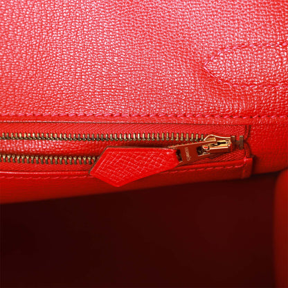 Hermes Birkin 30 Rouge Casaque Epsom Gold Hardware