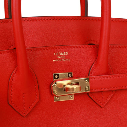 Hermes Birkin 25 Rouge De Coeur Swift Gold Hardware