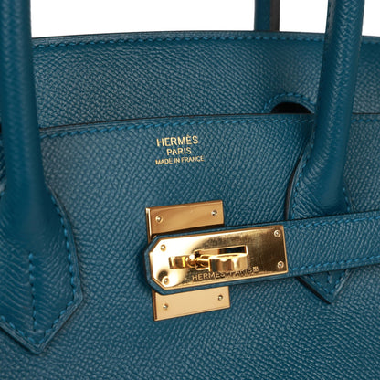 Hermes Birkin 30 Colvert Epsom Gold Hardware