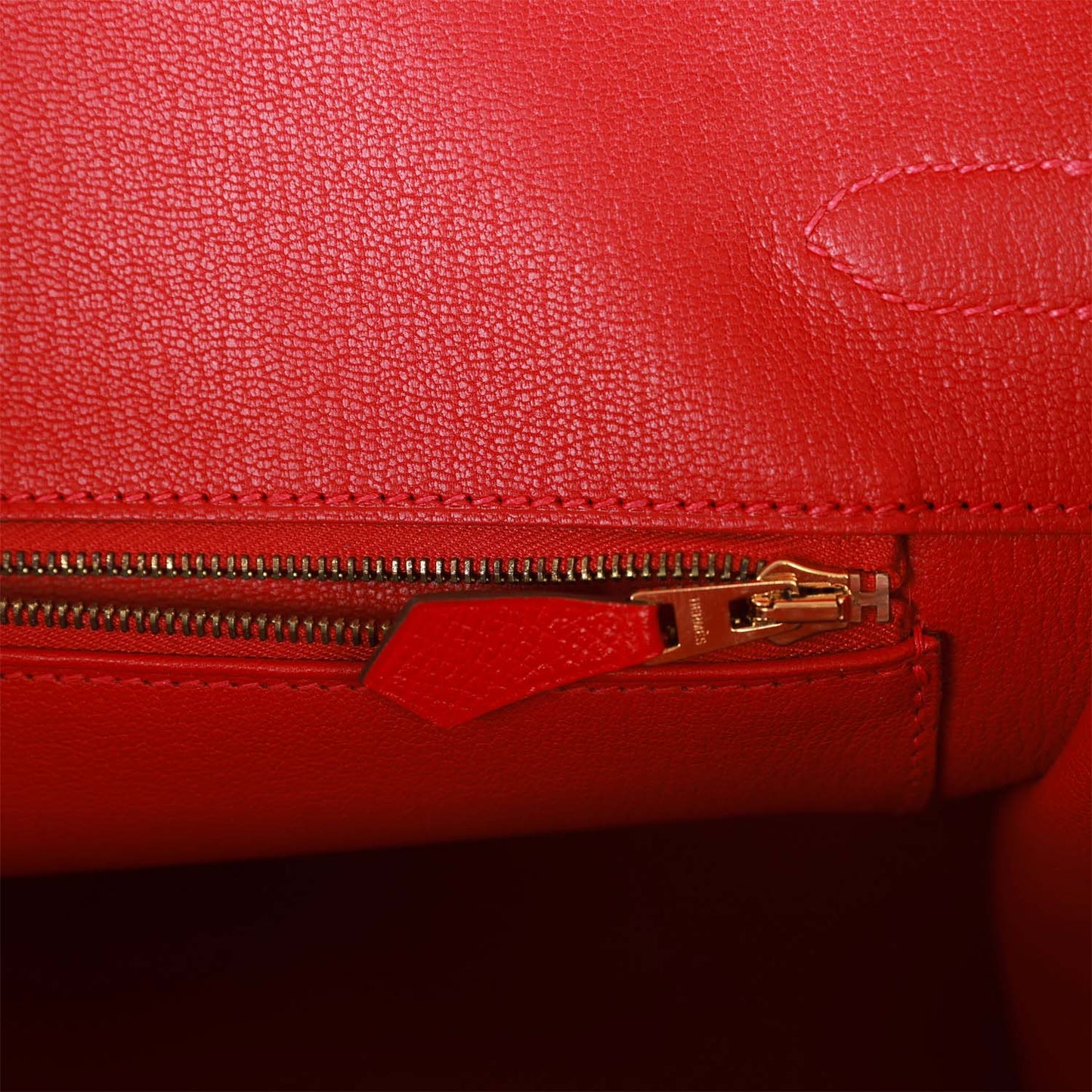 Hermes Birkin 35 Rouge Casaque Epsom Gold Hardware