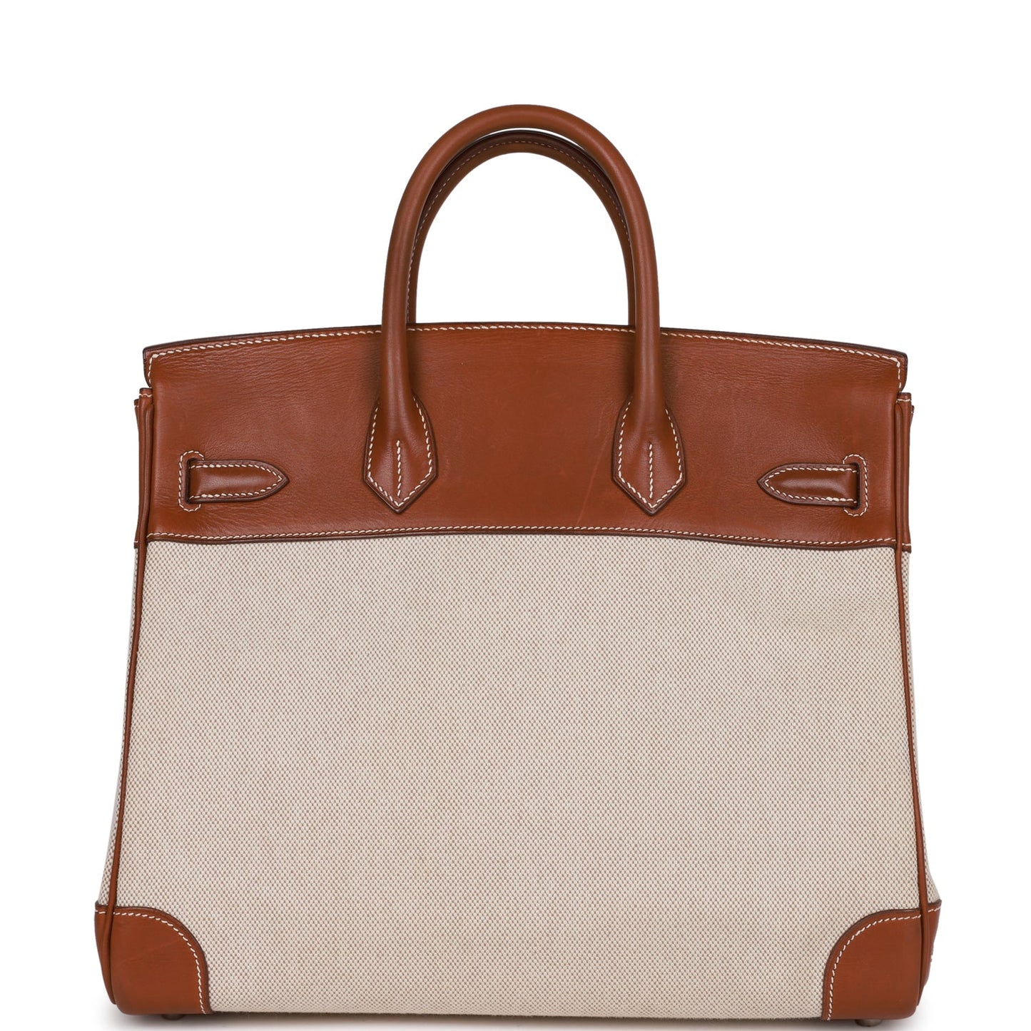 Hermes HAC Birkin 32 Toile and Barenia Palladium Hardware