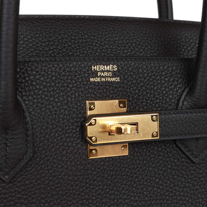 Hermes Birkin 40 Black Togo Gold Hardware