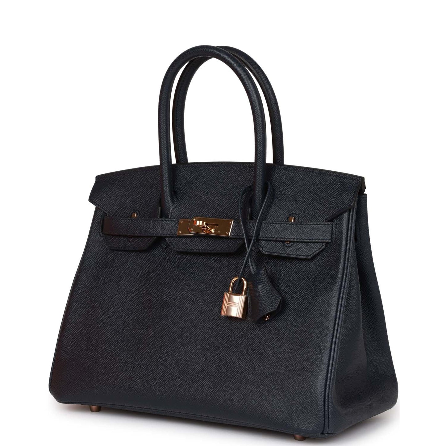 Hermes Birkin 30 Bleu Indigo Epsom Rose Gold Hardware