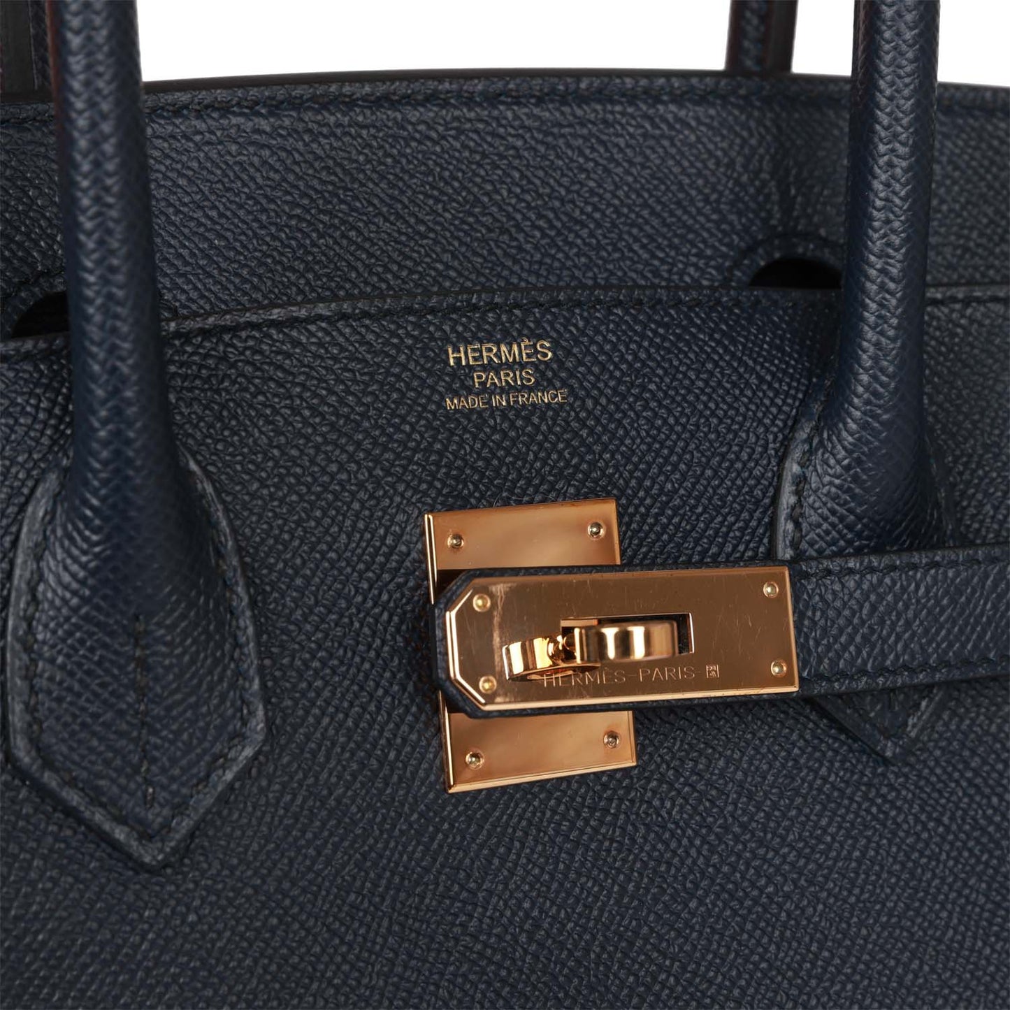 Hermes Birkin 30 Bleu Indigo Epsom Rose Gold Hardware