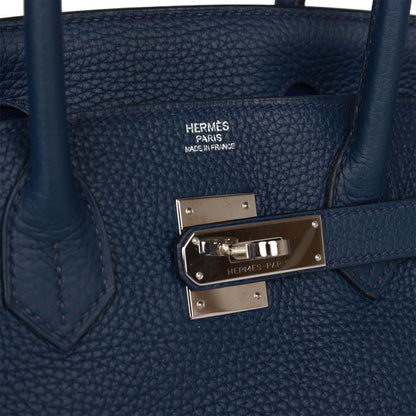 Hermes Birkin 30 Bleu Saphir Verso Togo Palladium Hardware