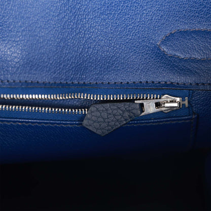 Hermes Birkin 30 Bleu Saphir Verso Togo Palladium Hardware