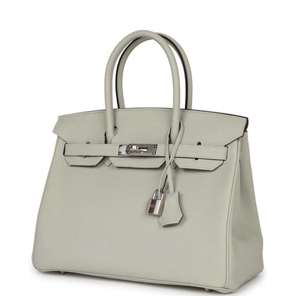 Hermes Birkin 30 Gris Neve Togo Palladium Hardware