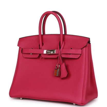 Hermes Birkin 25 Rose Pourpre Togo Palladium Hardware