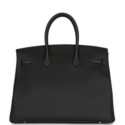 Hermes Birkin 35 Black Togo Gold Hardware