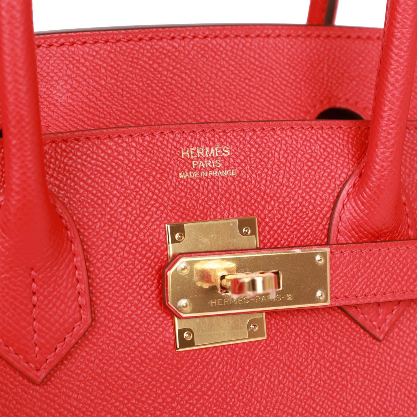 Hermes Birkin Sellier 30 Rouge Casaque Epsom Gold Hardware